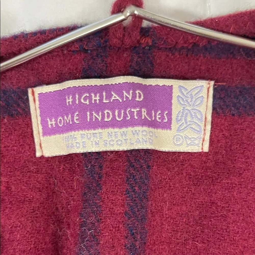 Highland Home Industries Red and Blue Wool Wrap